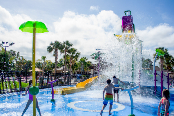 Water splashing fun